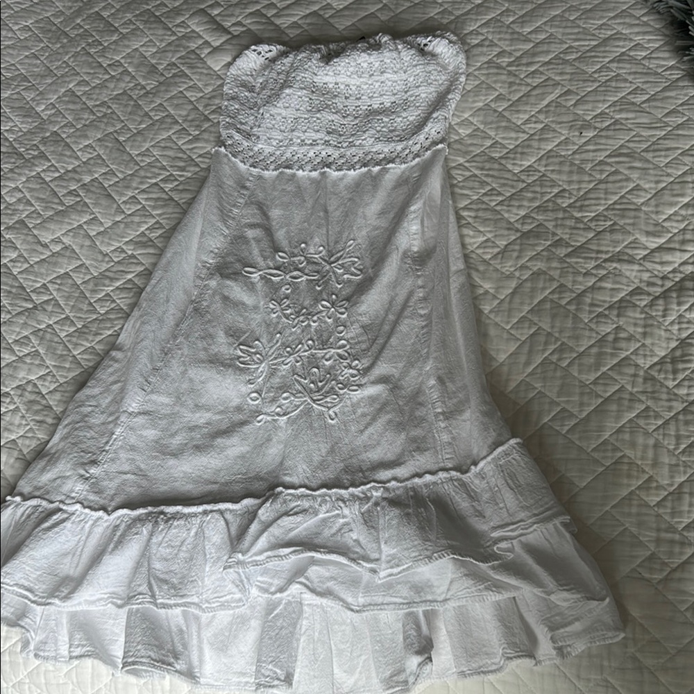 Elegant White High Low Dress